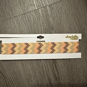 NEW with Tags Charlotte Russe Light Pink Beaded Necklace Choker